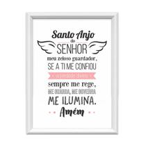 QADR67-Quadro Decorativo Santo Anjo do Senhor Rosa 34x44cm
