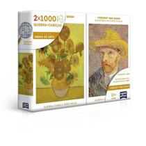 Qc 1000pc van gogh - retrato e girassois