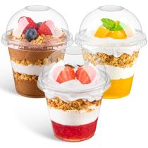Qeirudu Conjunto de 50 Copos de Sobremesa Plásticos Transparentes 266ml Qeirudu Conjunto de 50 Copos de Sobremesa Plásticos Transparentes 266ml