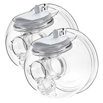 QIUXQIU Double Wearable Breast Pump Acessórios Silicone Milk Collector Cup BPA-Free QIUXQIU Pump S4DW S9 S10 S12 Parts Replace (Conjunto de copos de coleção completo + flanges de 2x24mm)