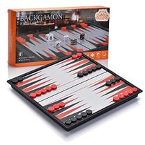 QuadPro Magnetic Backgammon Board Game Set com jogos de viagem de tabuleiro dobrável para crianças e adultos
