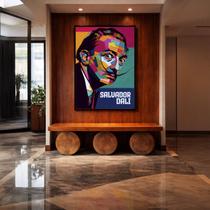 Quadr Canvas Metal Poster Salvador Dali 70x50cm Mold Preta Quadr Canvas Metal Poster Salvador Dali 70x50cm Mold Preta