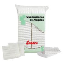 Quadrados de Algodão Hidrófilo Macio e Absorvente 100% Algodão Sussex 95g