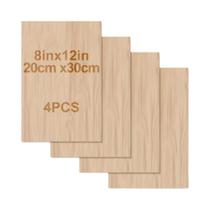 Quadrados De Madeira Cortados a Laser 20x30 Cm 2 Mm De Espessura Superfície Lisa 48 Peças Artesanato