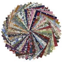 Quadrados de Tecido de Algodão 50 Peças 25 x 25 cm para Patchwork e DIY Quadrados de Tecido de Algodão 50 Peças 25 x 25 cm para Patchwork e DIY