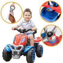 Quadriciclo Carrinho Motoca Criança 2x1 Spider Spyder Aranha Passeio Infantil