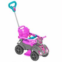 Quadriciclo De Passeio Infantil Baby Spider Rosa Com Empurrador Para Meninas - Kendy