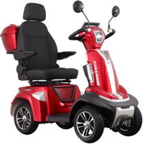 Quadriciclo Elétrico Adulto 500W E-Mobi Bateria de Lítio 48V Duos Vermelho