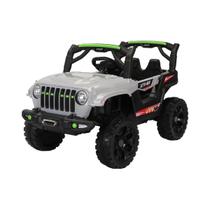 Quadriciclo Elétrico Carrinho P/ Criança Jipe 12v Cinza Usb