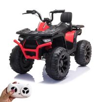 Quadriciclo Elétrico Infantil 12v Vermelho com Controle Remoto Segurança e Diversão para Crianças