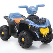 Quadriciclo Elétrico Infantil 6V Azul Bateria Recarregável e Rodas Grandes Quadriciclo Elétrico Infantil 6V Azul Bateria Recarregável e Rodas Grandes