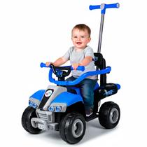 Quadriciclo Elétrico Infantil Azul Bateria 6v Recarregável Com Som E Luz