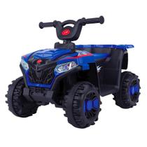 Quadriciclo elétrico infantil azul veiculo bateria 6v