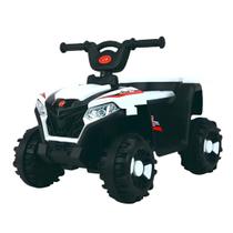 Quadriciclo Elétrico Infantil Branco Veiculo Bateria 6v