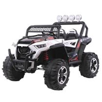 Quadriciclo elétrico infantil c/ 2 lugares utv 4x4 branco - importway