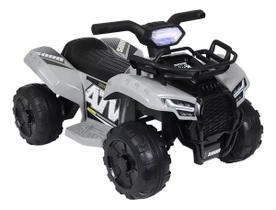 Quadriciclo Elétrico Infantil Cinza Bel Luz Som Até 20 Kg