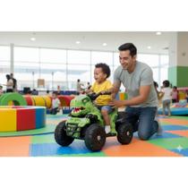 Quadriciclo Elétrico Infantil Dinossauro Verde Bateria Recarregável Moto Elétrica Passeio Quadriciclo Elétrico Infantil Dinossauro Verde Bateria Recarregável Moto Elétrica Passeio