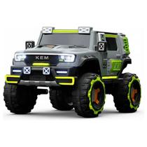 Quadriciclo Elétrico Infantil Frente e Ré Kem 12v 4 Motores Carrinho Motorizado Caminhonete Até 8 anos Tração Led Mp3 Cinto de Segurança