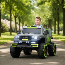 Quadriciclo Elétrico Infantil Frente e Ré Kem 12v 4 Motores Carrinho Motorizado Caminhonete Até 8 anos Tração Led Mp3 Cinto de Segurança