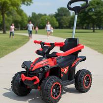 Quadriciclo Eletrico Infantil Passeio com Aro de Proteção Haste Direcionavel Som e Luz Quadriciclo Eletrico Infantil Passeio com Aro de Proteção Haste Direcionavel Som e Luz