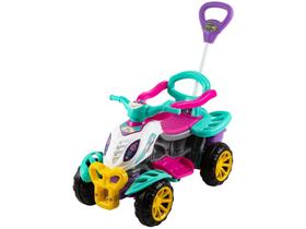 Quadriciclo Infantil a Pedal Branco e Rosa