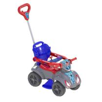 Quadriciclo Infantil Baby Spyder com Haste Guia, Apoio para Pés e Proteção Lateral Para Crianças de 1 a 3 Anos Conforto e Segurança