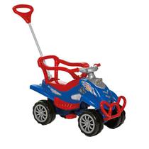 Quadriciclo Infantil Calesita Cross Turbo Com Empurrador Azul