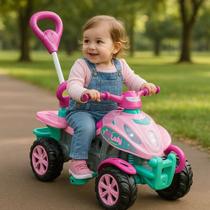Quadriciclo Infantil Carrinho Passeio Empurrar Brinquedo Menina Menino Presente Leva Bolsa Quadriciclo Infantil Carrinho Passeio Empurrar Brinquedo Menina Menino Presente Leva Bolsa