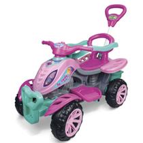 Quadriciclo Infantil com Pedal 2 x 1 Maral Lady Star Rosa e Colorido 3115