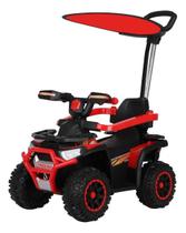 Quadriciclo Infantil Elétrico 6v Com Empurrador Cobertura