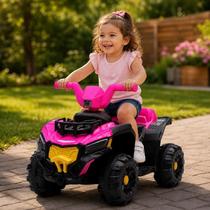 Quadriciclo Infantil Elétrico Adventure Rosa Até 25kg Menina Passeio Recarregável Quadriciclo Infantil Elétrico Adventure Rosa Até 25kg Menina Passeio Recarregável