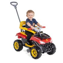 Quadriciclo Infantil Motoca Carrinho de Passeio Cross Up Calesita Com Haste Empurrador e Pedal Quadriciclo Infantil Motoca Carrinho de Passeio Cross Up Calesita Com Haste Empurrador e Pedal