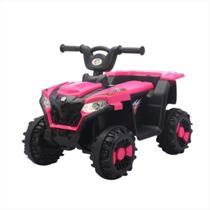 Quadriciclo Infantil Rosa Carregador Bivolt Rádio Música USB