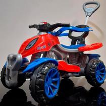 Quadriciclo Infantil Spider Pedal Com Empurrador Mini Veículo Gancho Haste Articulada