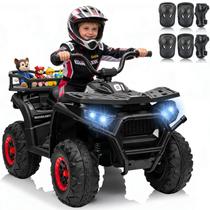 Quadriciclo Infantil VeezyGo 24V 4x4 com Luzes LED, Música e Porta-Objetos