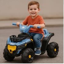 Quadriciclo Moto Carro Infantil Criança Elétrico 6V Azul