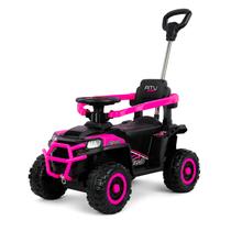 Quadriciclo Passeio Eletrico 6V Rosa Infantil Com Haste Direcionável Proteção Lateral Som Luz Quadriciclo Passeio Eletrico 6V Rosa Infantil Com Haste Direcionável Proteção Lateral Som Luz