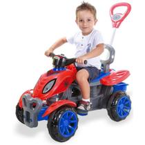 Quadriciclo passeio pedal grande empurrador spider - Maral Brinquedos