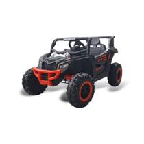 Quadriciclo Utv Elétrico Bang Toys Infantil 12v R3 Preto Com Laranja Bivolt