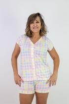 Quadriculado short americano feminino adulto