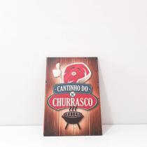 Quadrinho Decorativo Cantinho do Churrasco 20x28,7 MDF