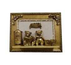 Quadrinho Decorativo Infantil Família Ursinho Luxo Quadrinho Decorativo Infantil Família Ursinho Luxo