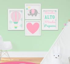 Quadrinho Infantil Bebê Menina Elefantinho Sonhe Alto Kit 4 Peças