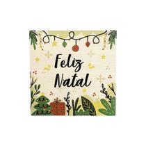 Quadrinho Natalino Feliz Natal Compensado 19x19x1cm Decoração Quadrinho Natalino Feliz Natal Compensado 19x19x1cm Decoração