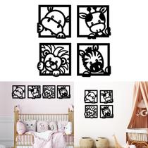 Quadrinhos Decorativos Aplique Quarto Infantil Animais Baby - Artpical