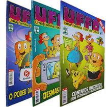 Quadrinhos HQ Gibi Graphic Novel Formatinho 13,50x19 cm Lombada com Grampos UFFO Uma Família Fora de Órbita Nº 1, 2 e 3