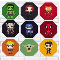 Quadrinhos Placas decorativas MDF MARVEL FUNKOS