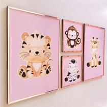 Quadrinhos Quadros Plaquinhas Decorativas Para Quarto de Bebe Tema Safari Baby Menino Menina Decoraç