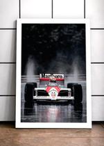 Quadro 01 Ayrton Senna com Vidro e Moldura Branca Tam:A4 Quadro 01 Ayrton Senna com Vidro e Moldura Branca Tam:A4