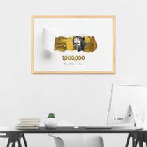 Quadro 1 Milhão de Reais Gold 100x70 Caixa Marfim